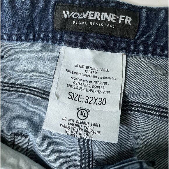 Wolverine Flame Resistant Men’s Straight Leg Jeans Blue Size 34x26 - Picture 4 of 9